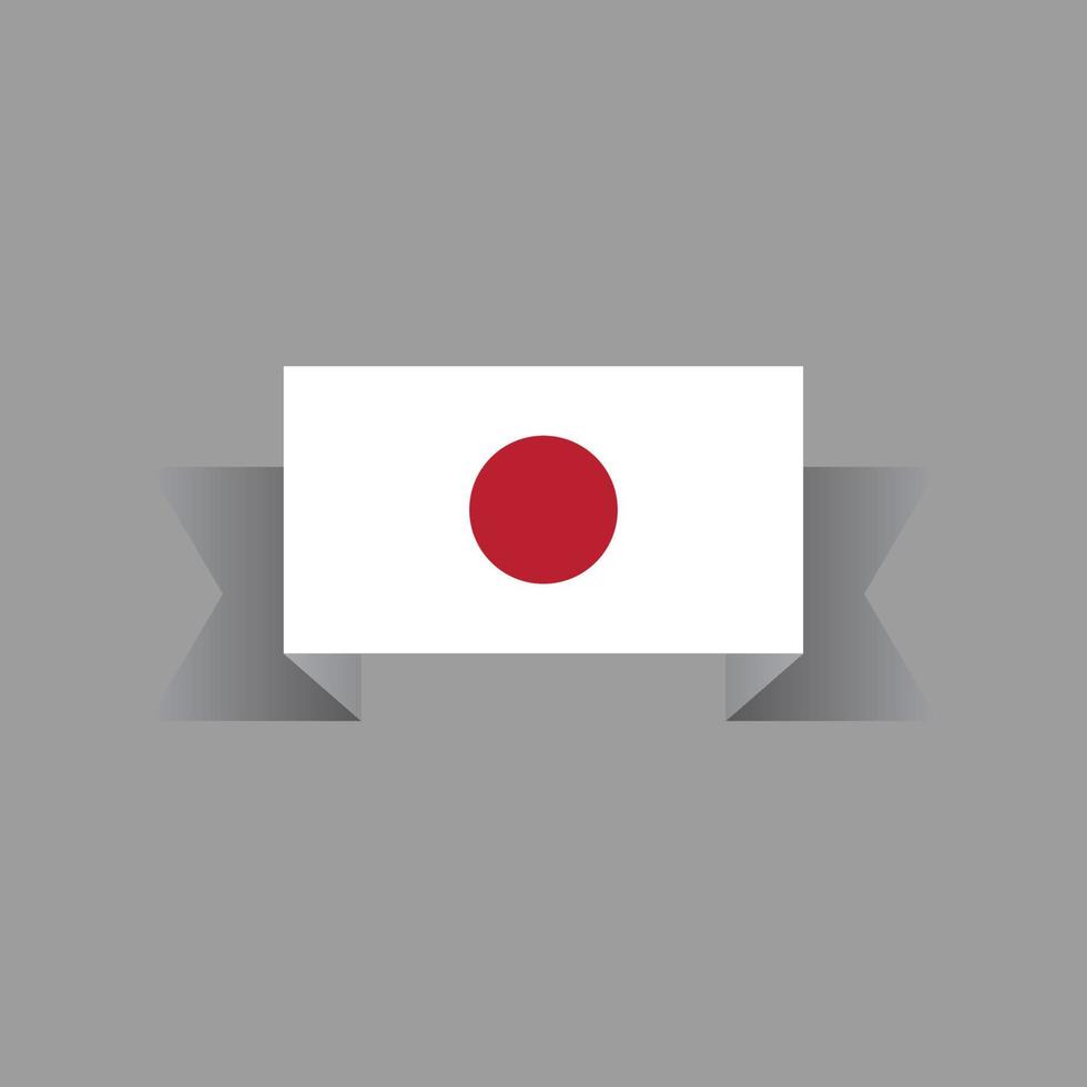 Illustration der japanischen Flaggenvorlage vektor