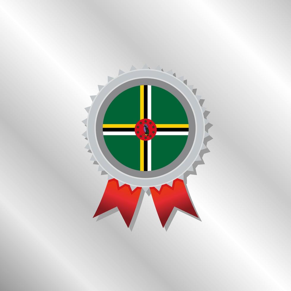 illustration av domonica flagga mall vektor