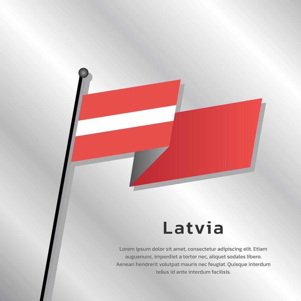 illustration av lettland flagga mall vektor