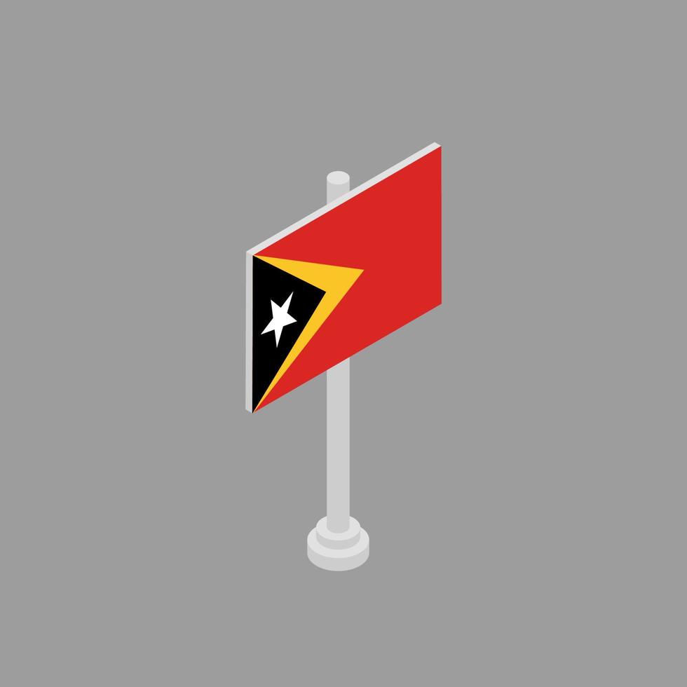 Illustration der Flaggenvorlage von Timor-Leste vektor