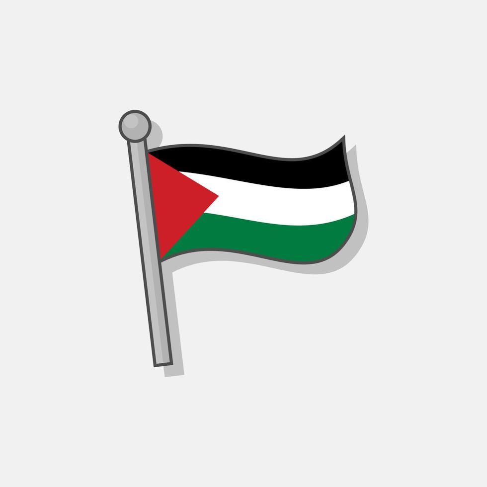 Illustration der palästinensischen Flaggenvorlage vektor