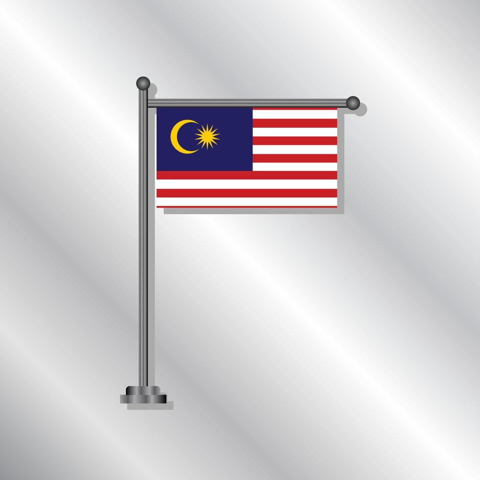 Illustration der Malaysia-Flaggenvorlage vektor