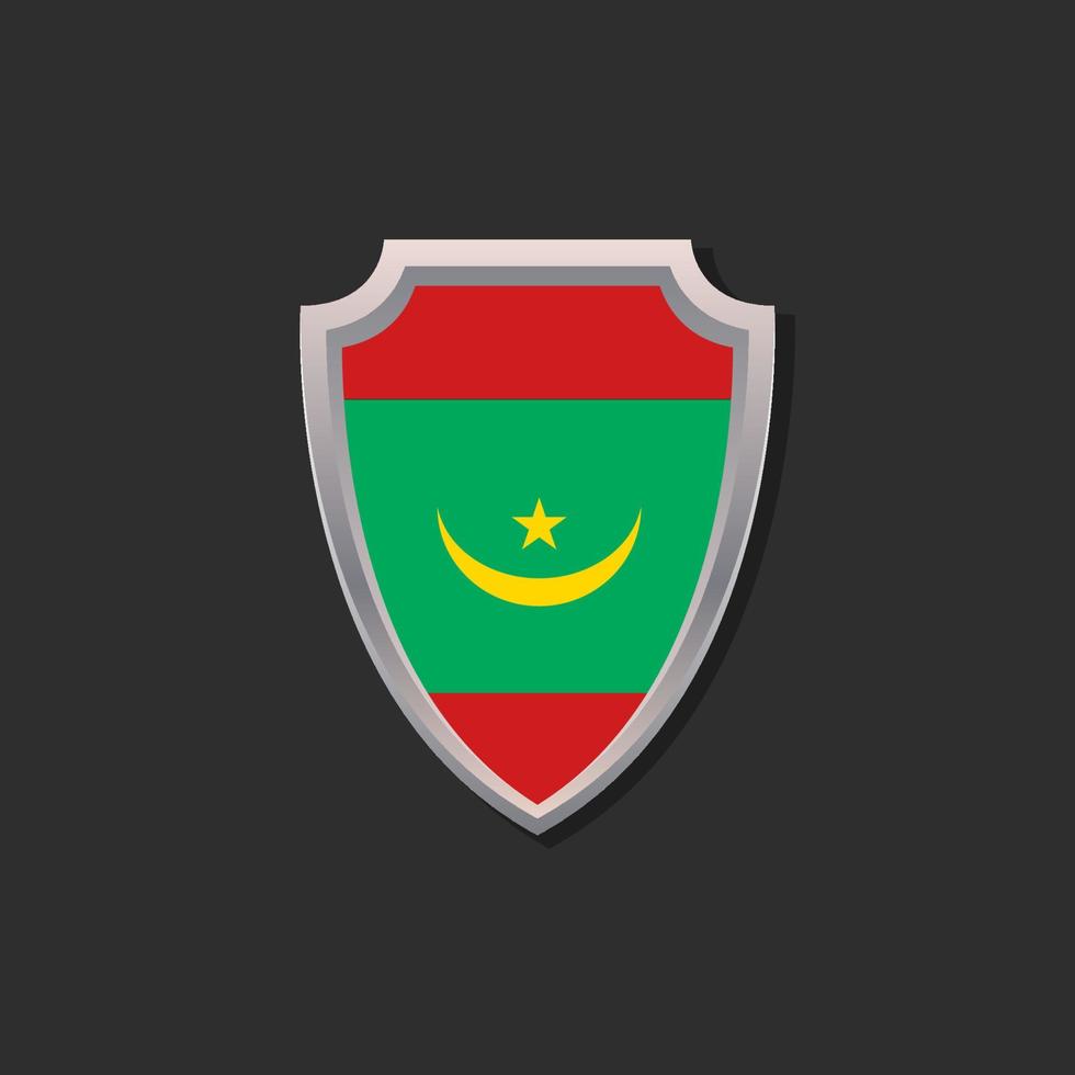 illustration av mauretanien flagga mall vektor