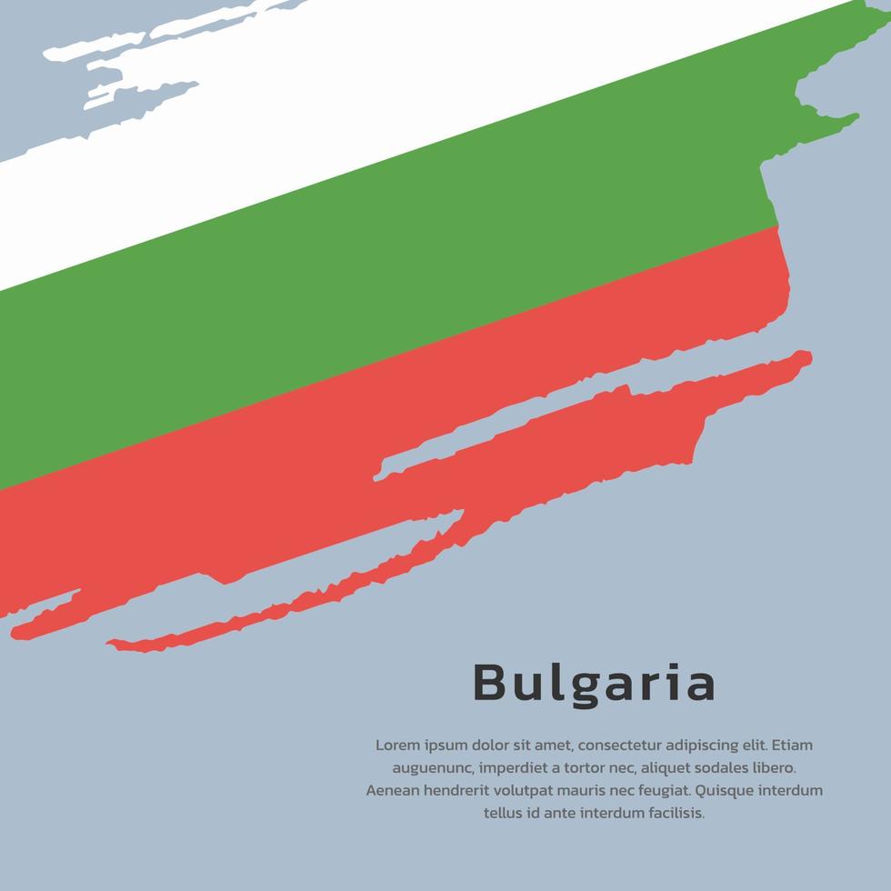 Illustration der bulgarischen Flaggenvorlage vektor