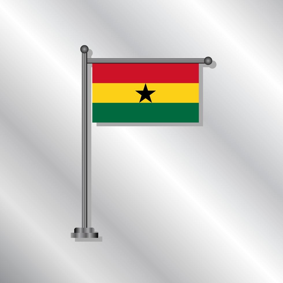 illustration der ghana-flaggenschablone vektor