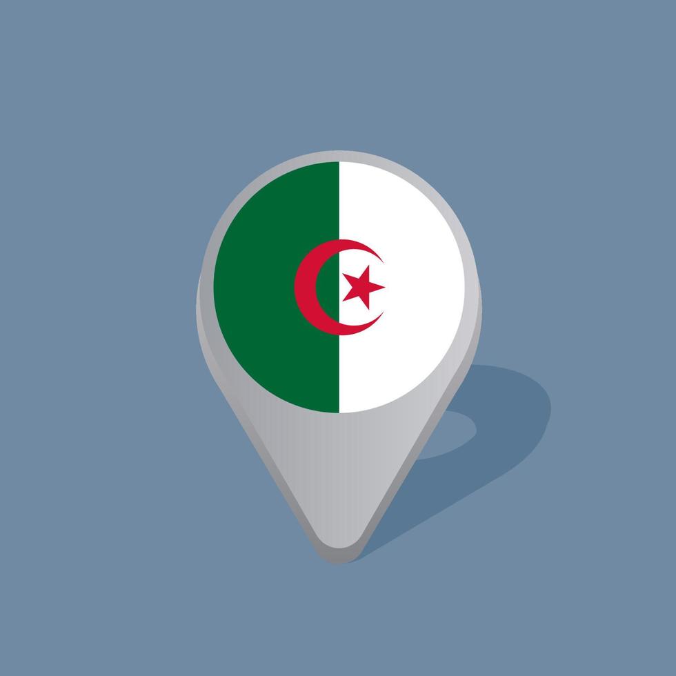 illustration av algeriet flagga mall vektor