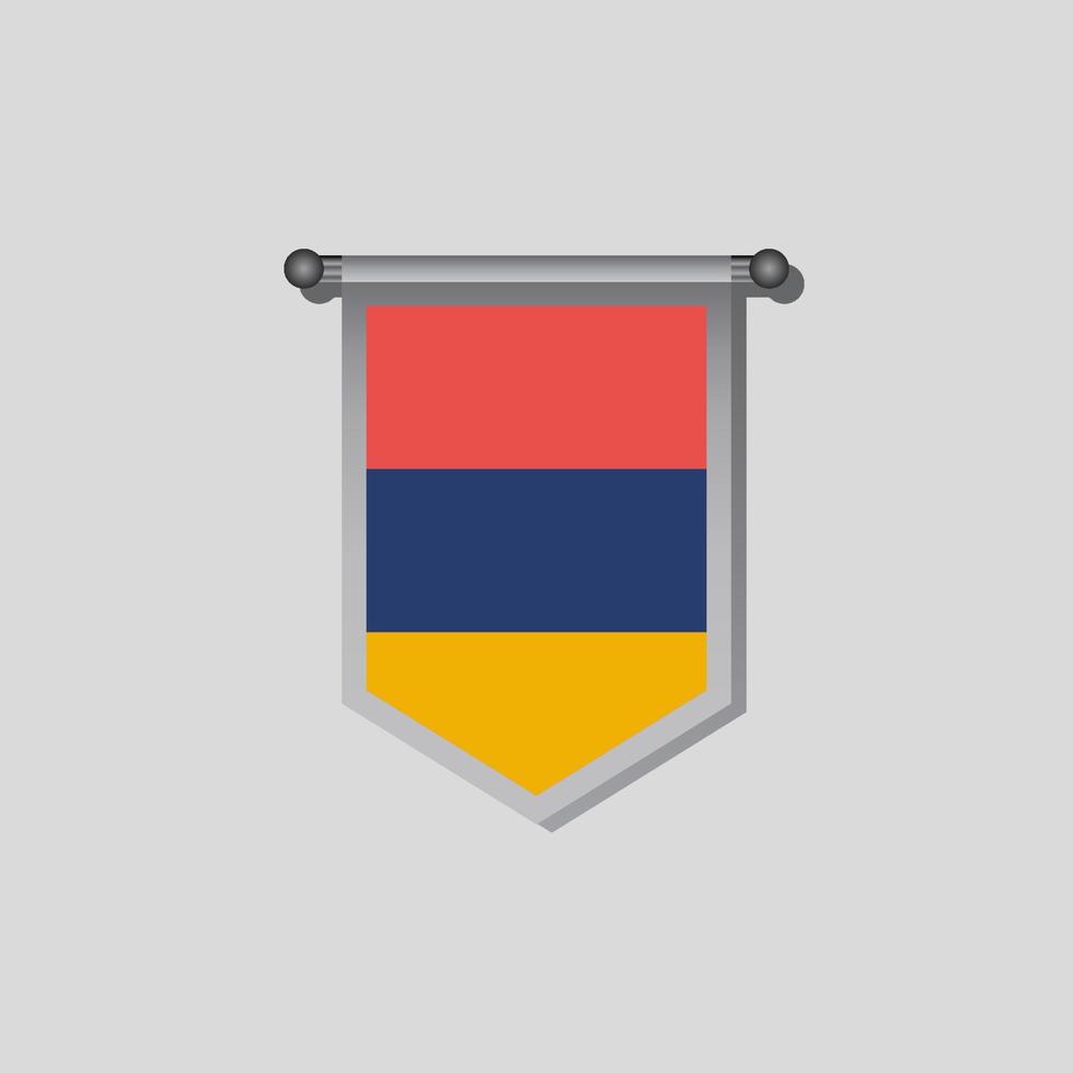 illustration av armenia flagga mall vektor