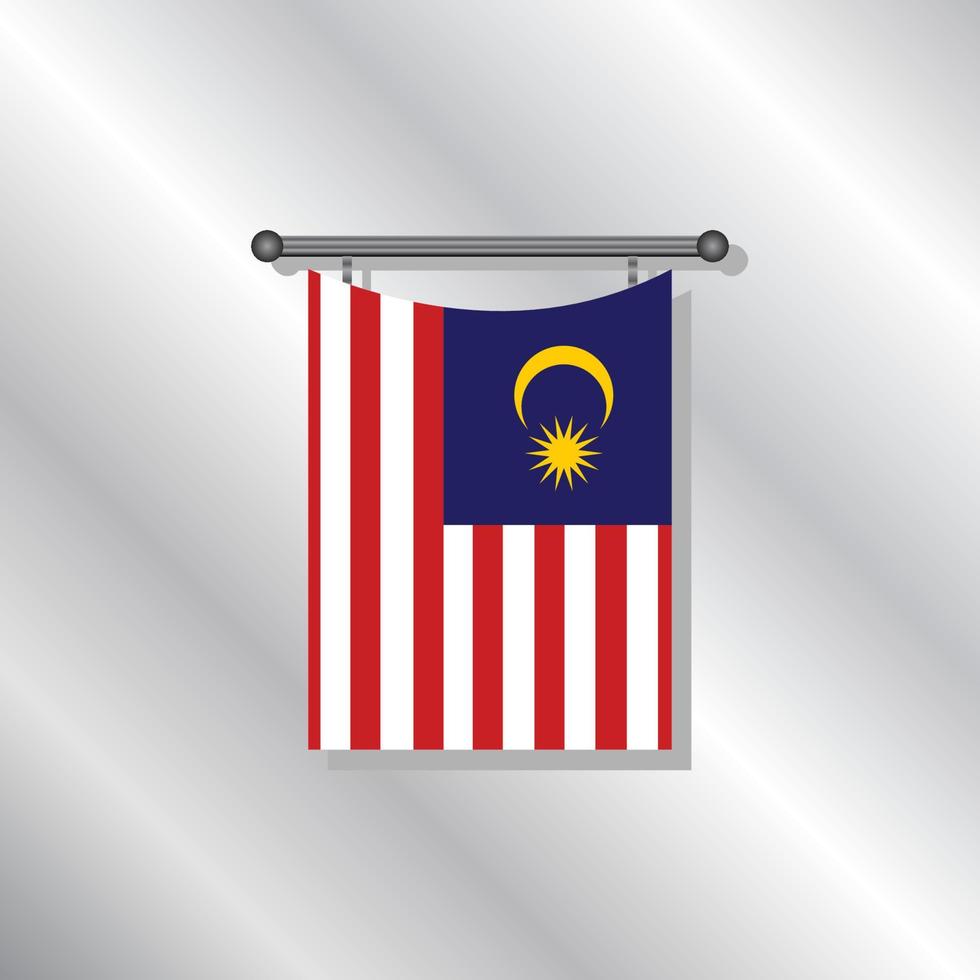 Illustration der Malaysia-Flaggenvorlage vektor
