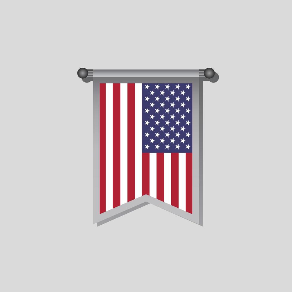 Illustration der Flaggenvorlage der Vereinigten Staaten vektor