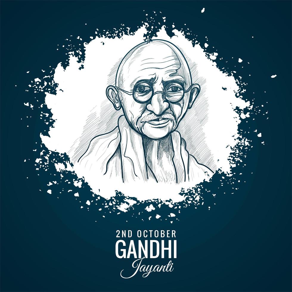 2 oktober mahatma gandhi jayanti för affischbakgrund vektor