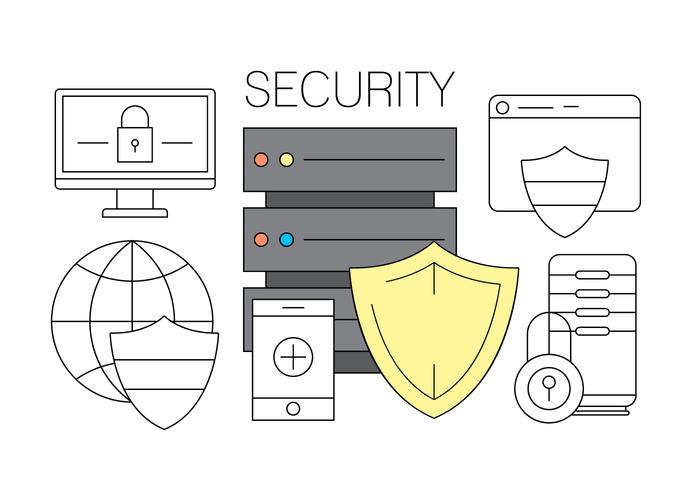 Kostenlose Online Security Icons vektor