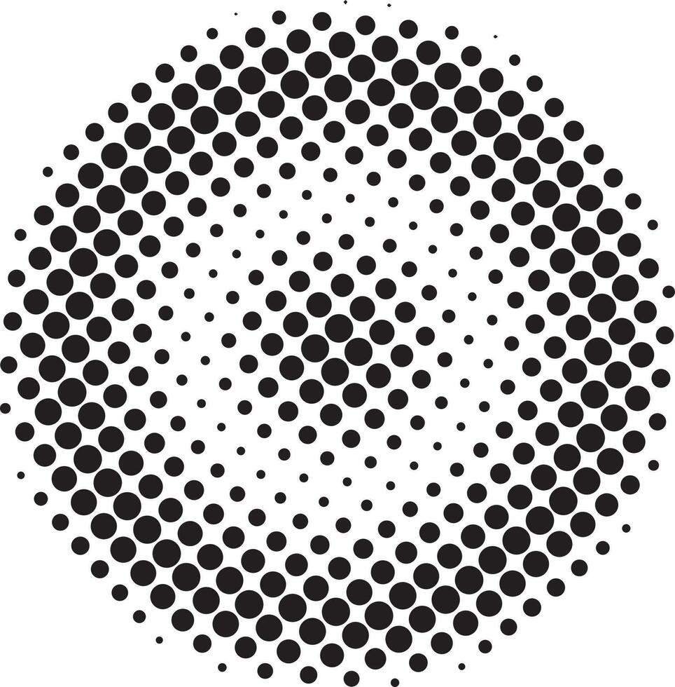 abstrakter geometrischer Halbtonformvektor mit gepunktetem Kreis vektor