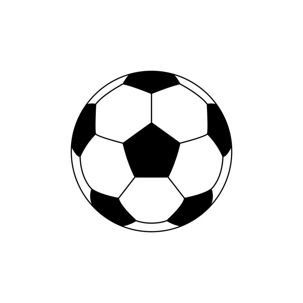fot boll eller fotboll boll ikon symbol för konst illustration, logotyp, hemsida, appar, piktogram, Nyheter, infographic eller grafisk design element. vektor illustration