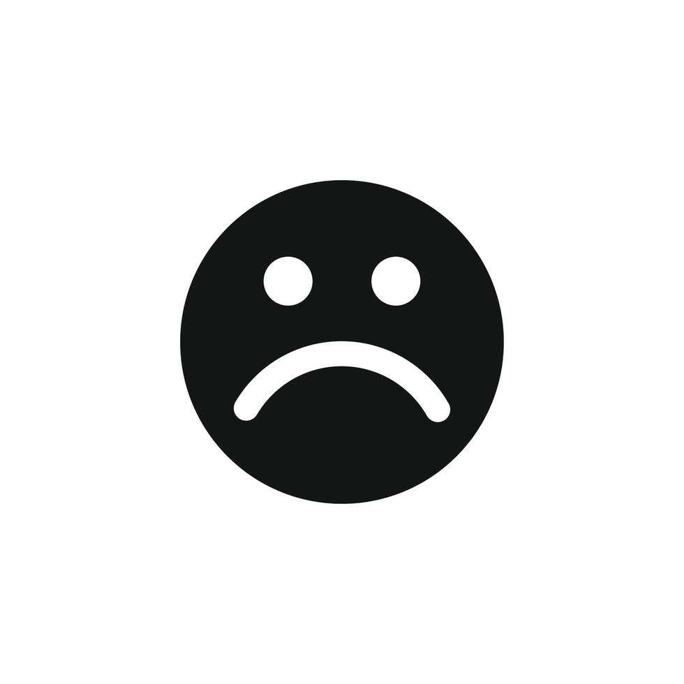 ledsen ansikte uttryckssymbol ikon vektor