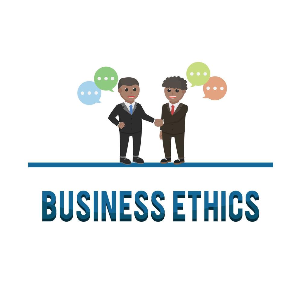 Business African Ethics Design Charakter mit Text vektor