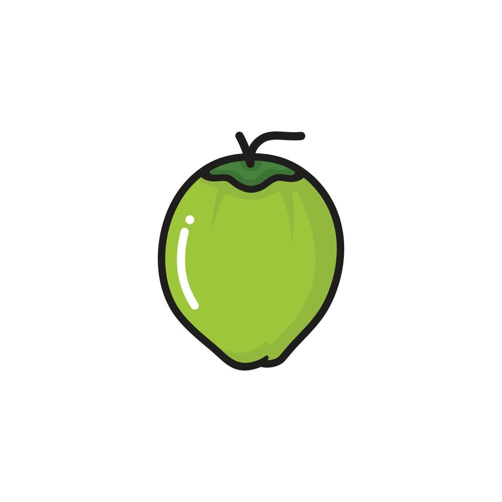 Kokosnuss-Frucht-Icon-Design-Vektor vektor
