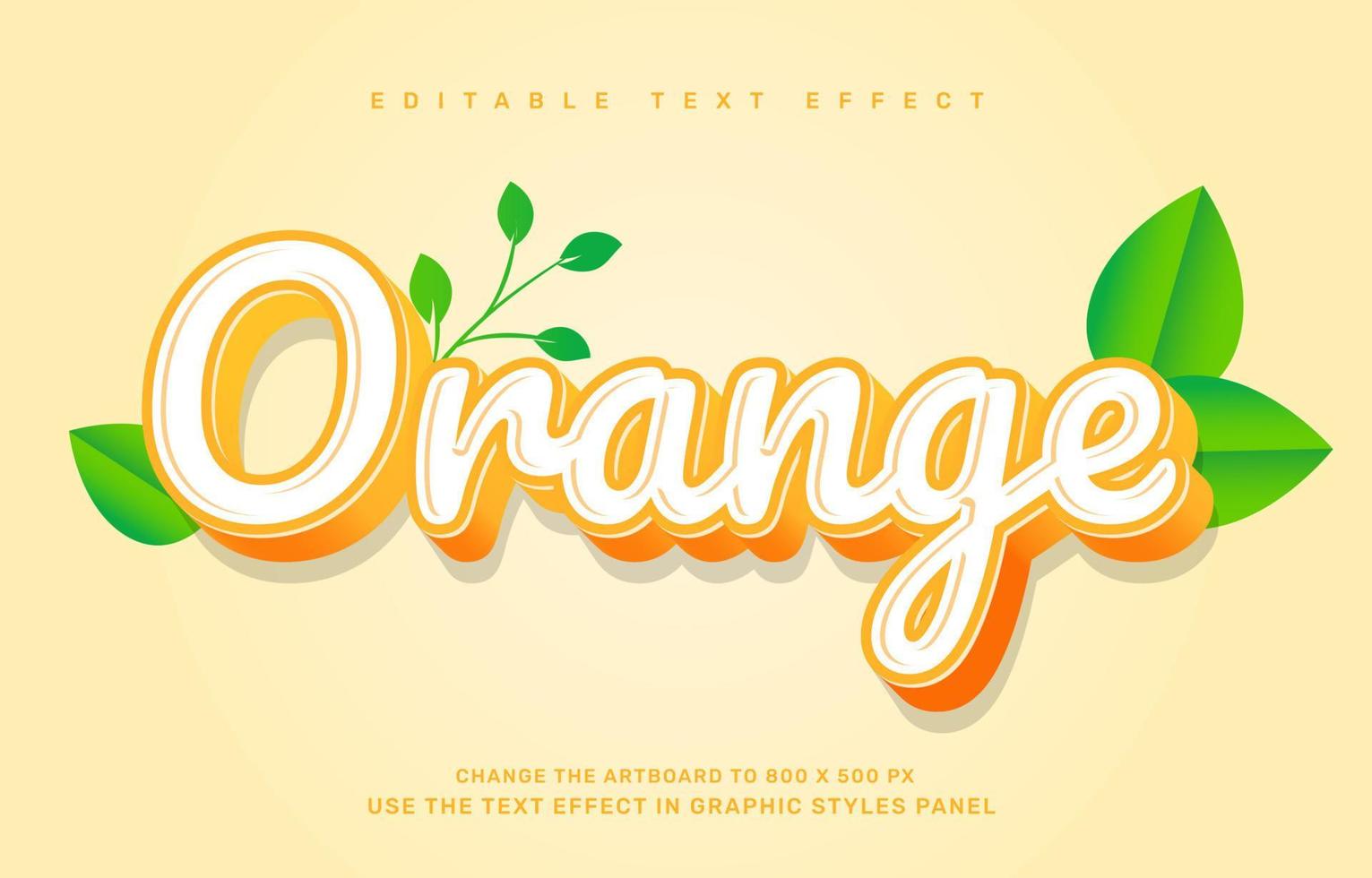 orange texteffekt vektor