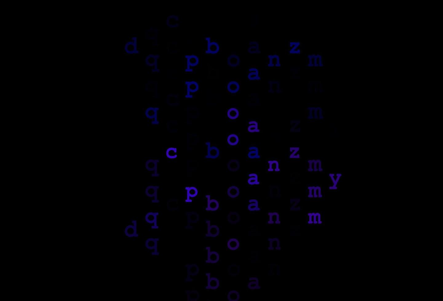 dunkelrosa, blaues Vektormuster mit ABC-Symbolen. vektor