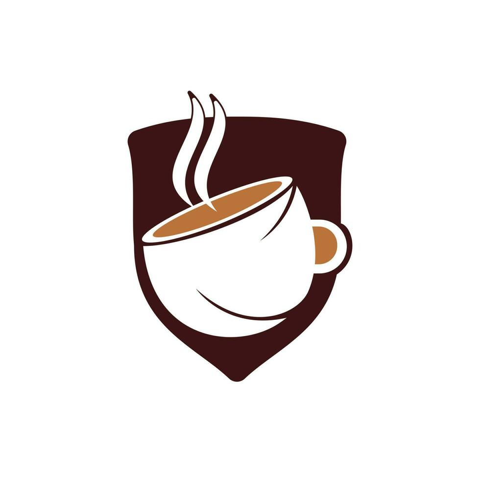 kaffe Kafé vektor logotyp design. unik kaffe kopp ikon logotyp mall.