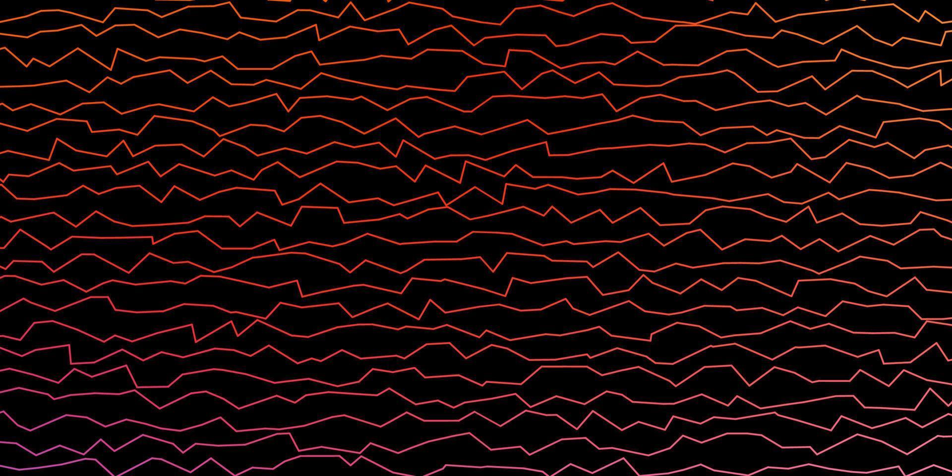 dunkelblaues, rotes Vektormuster mit gekrümmten Linien. vektor