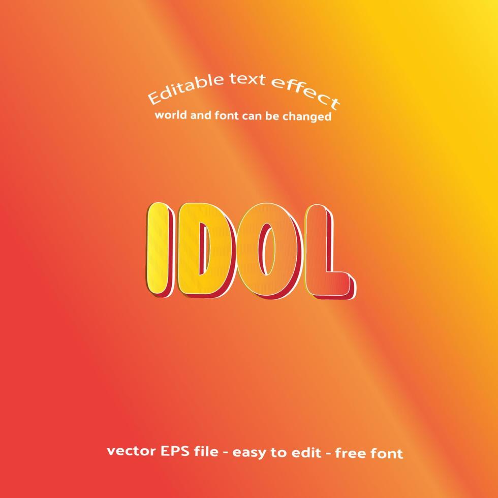 Idol-Texteffekt mit Verlaufsfarbe vektor