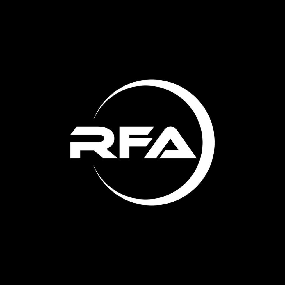 rfa-brief-logo-design im illustrator. Vektorlogo, Kalligrafie-Designs für Logo, Poster, Einladung usw. vektor