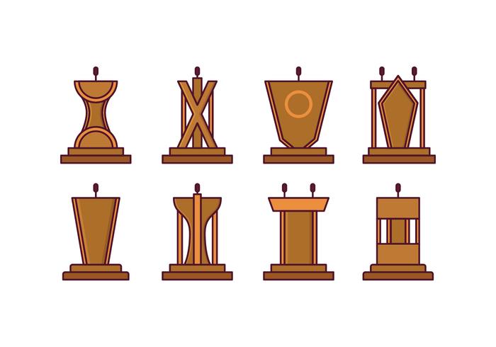 Gratis Lectern Vector Pack