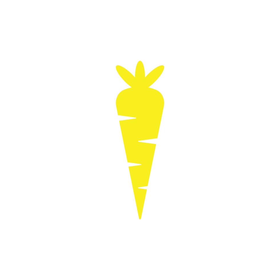 eps10 gul vektor morot abstrakt vegetabiliska fast konst ikon isolerat på vit bakgrund. mat vegetabiliska symbol i en enkel platt trendig modern stil för din hemsida design, logotyp, och mobil app