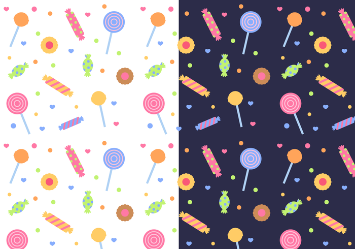 Gratis Candy Pattern Vector