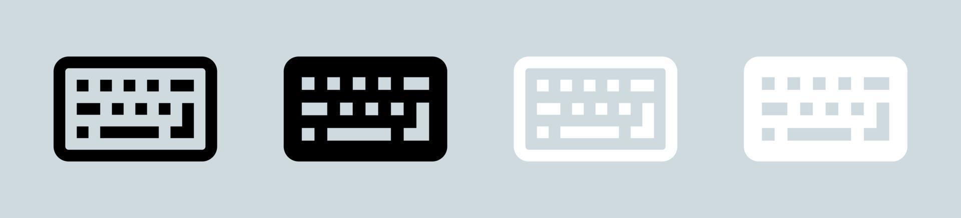 Tastatursymbol in Schwarz und Weiß. Computer-Schaltfläche Zeichen Vektor-Illustration. vektor