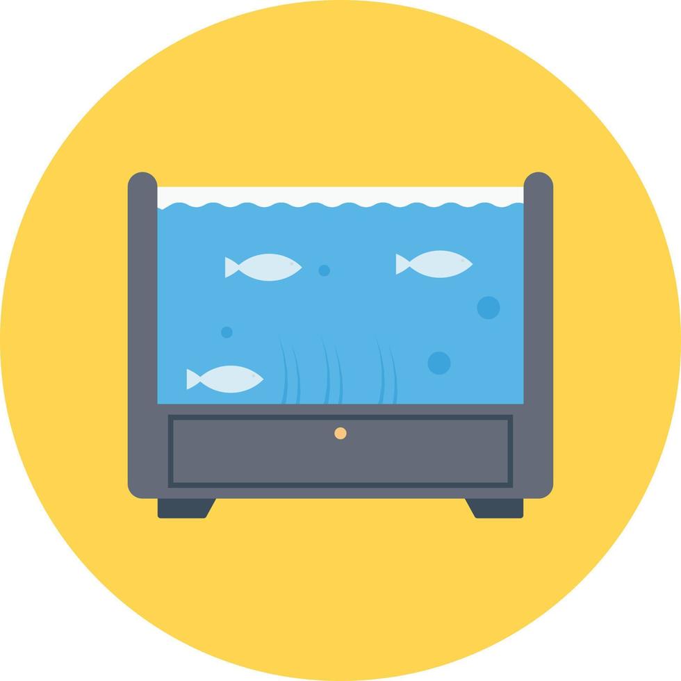 Aquarium-Vektorillustration auf einem Hintergrund. Premium-Qualitätssymbole. Vektorsymbole für Konzept und Grafikdesign. vektor