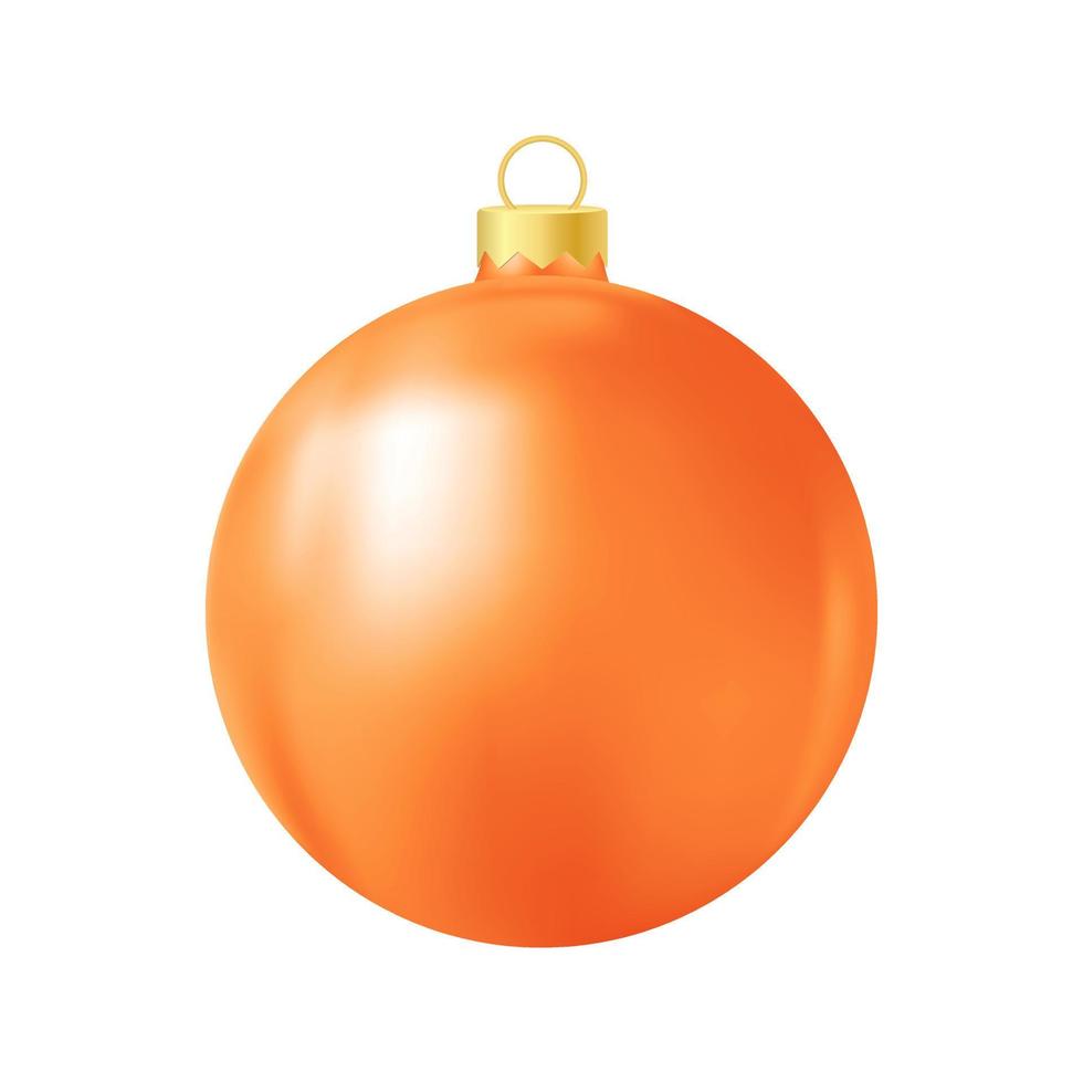 orange jul träd leksak realistisk Färg illustration vektor