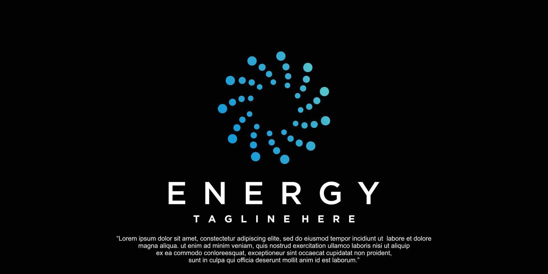 Energie-Logo mit kreativem und einzigartigem Premium-Vektor vektor