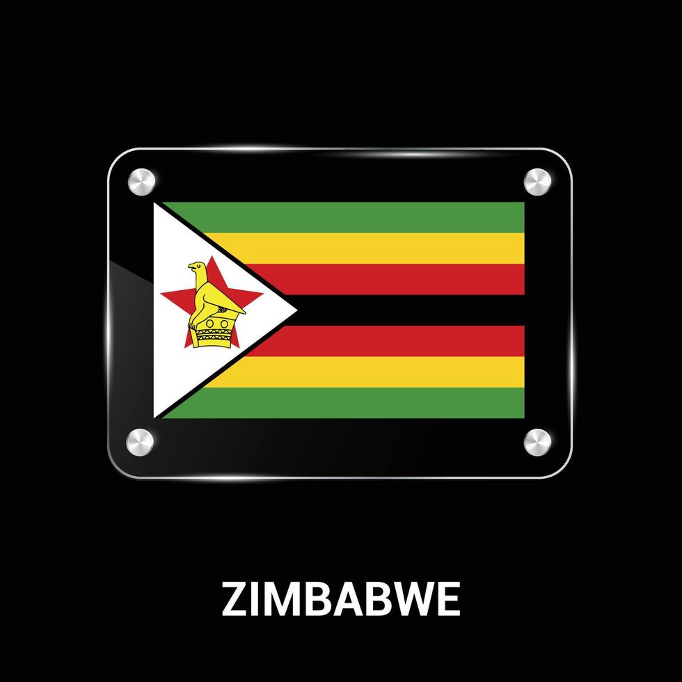 zimbabwe flagga med kreativ design vektor