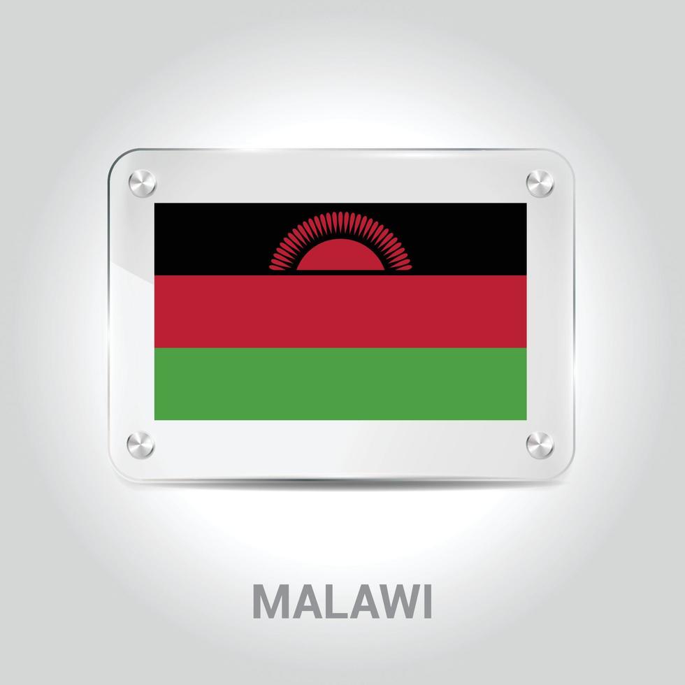 Malawi-Flaggen-Designvektor vektor