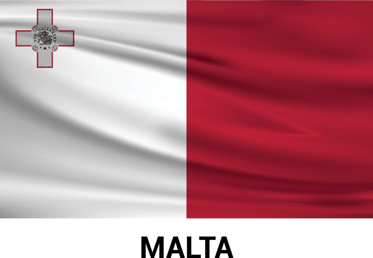 malta flagga design vektor