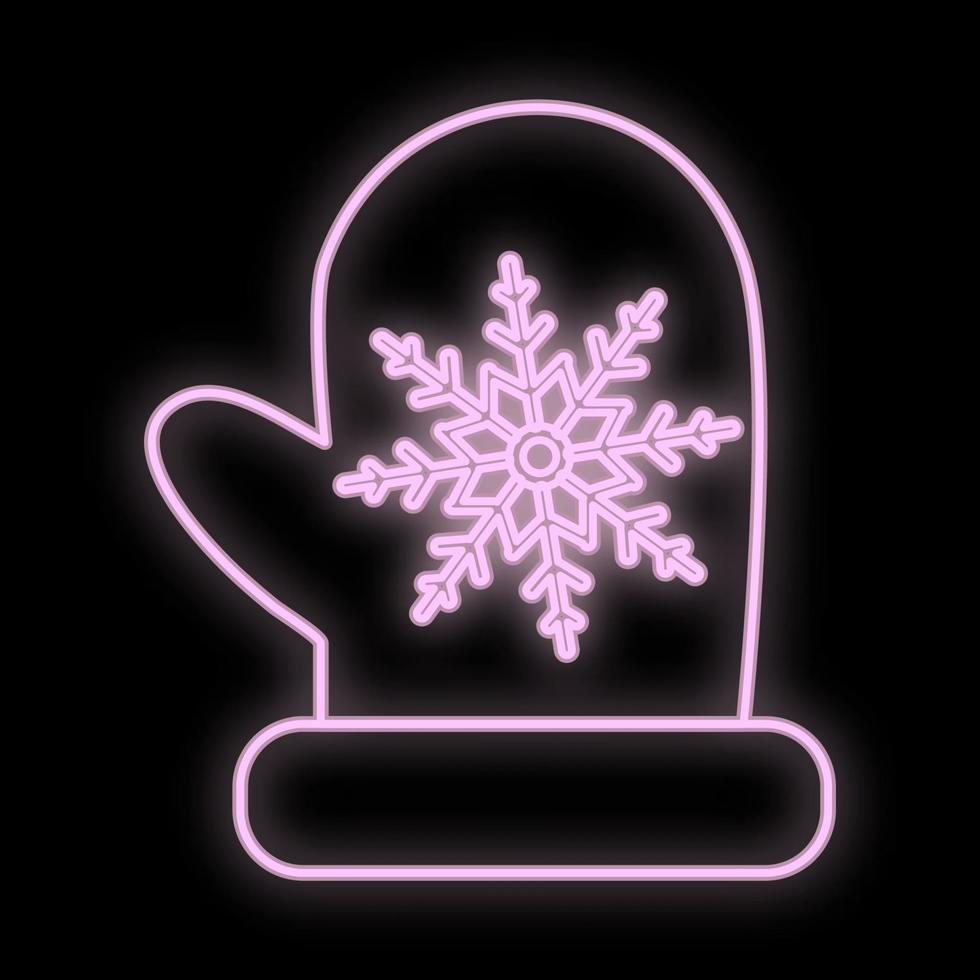 Fäustlinge-Symbol im Neon-Stil. element der reiseillustration. zeichen und symbole können für web, logo, mobile app, ui, ux verwendet werden vektor