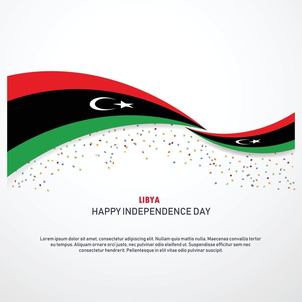 libyen glücklicher unabhängigkeitstag hintergrund vektor