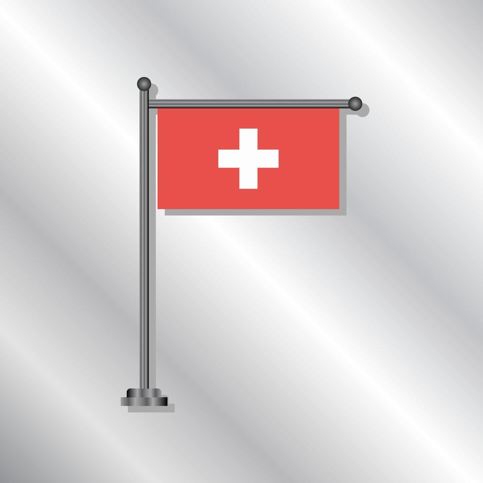 Illustration der Flaggenvorlage der Schweiz vektor