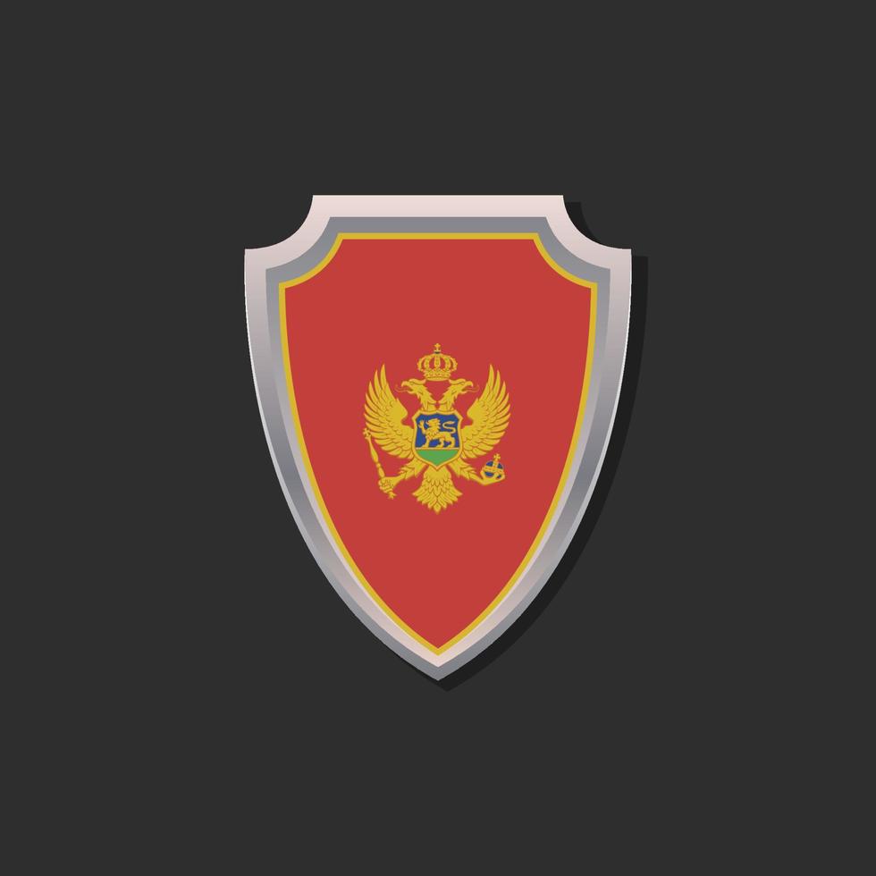 Illustration der montenegro-Flaggenvorlage vektor