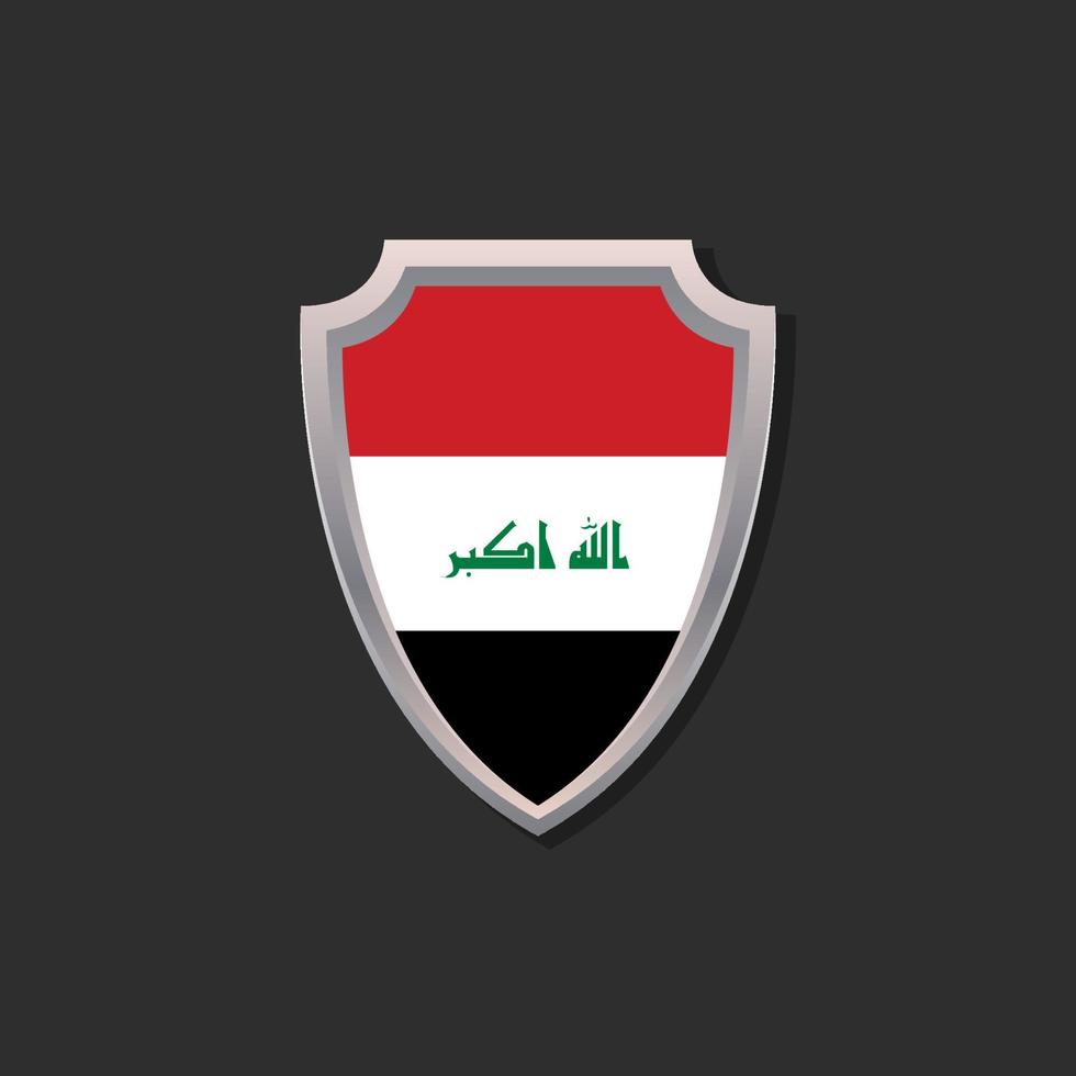 illustration der irak-flaggenvorlage vektor