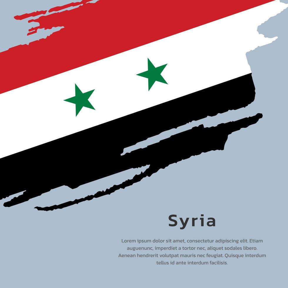 Illustration der syrischen Flaggenvorlage vektor