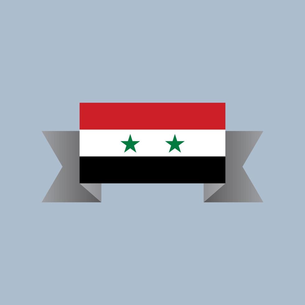 illustration av syrien flagga mall vektor