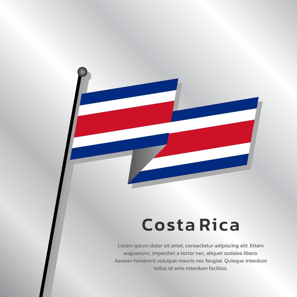 Illustration der Flaggenvorlage von Costa Rica vektor