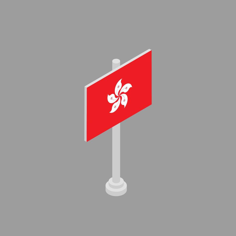 Illustration der Hongkong-Flaggenvorlage vektor