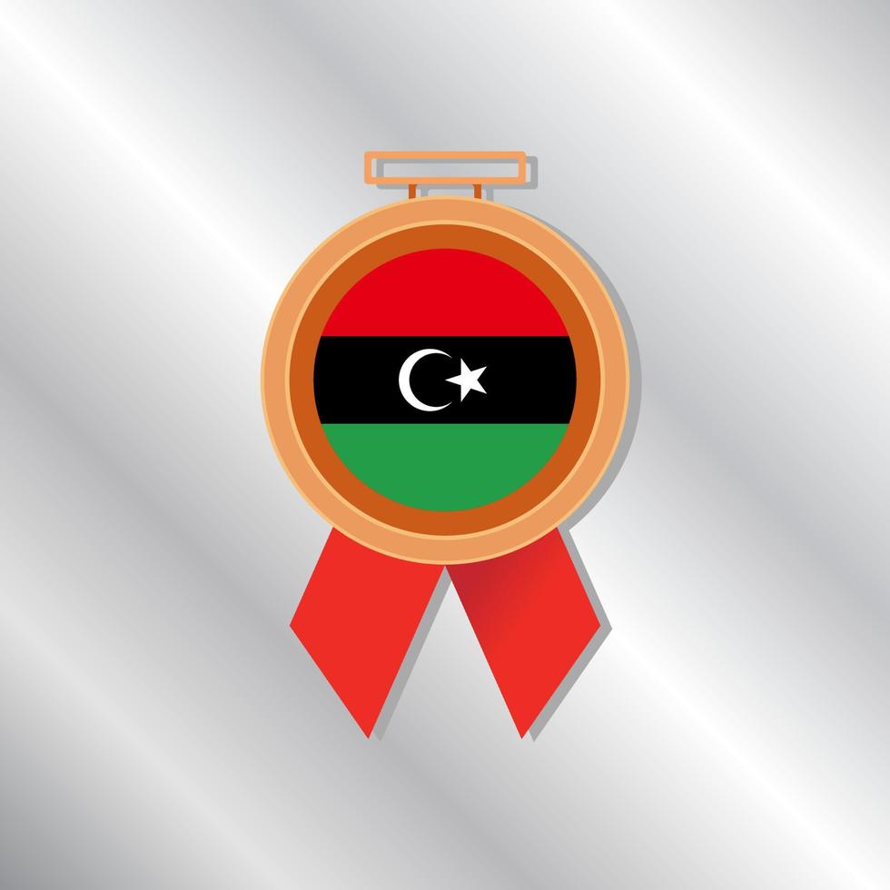 illustration av libyen flagga mall vektor