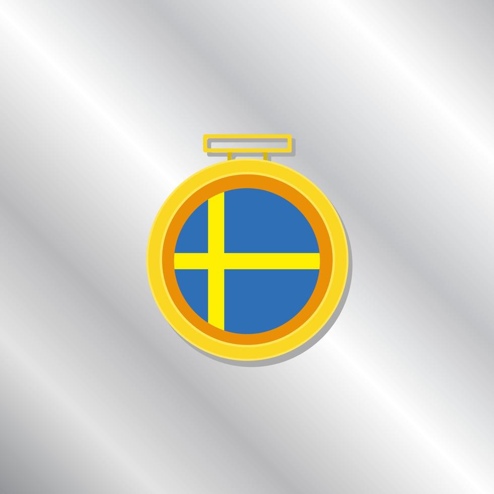 illustration av Sverige flagga mall vektor