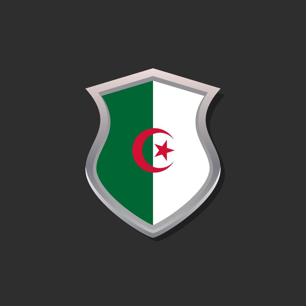 illustration av algeriet flagga mall vektor