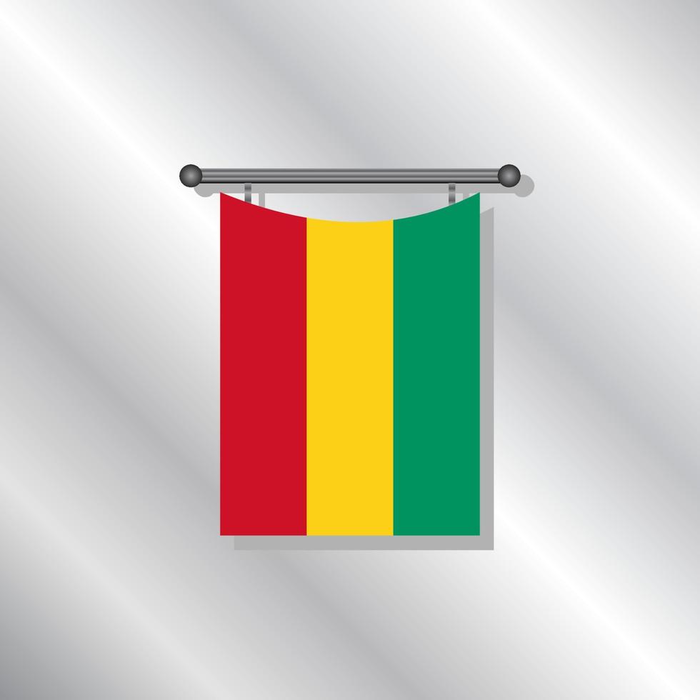 illustration der guinea-flaggenvorlage vektor