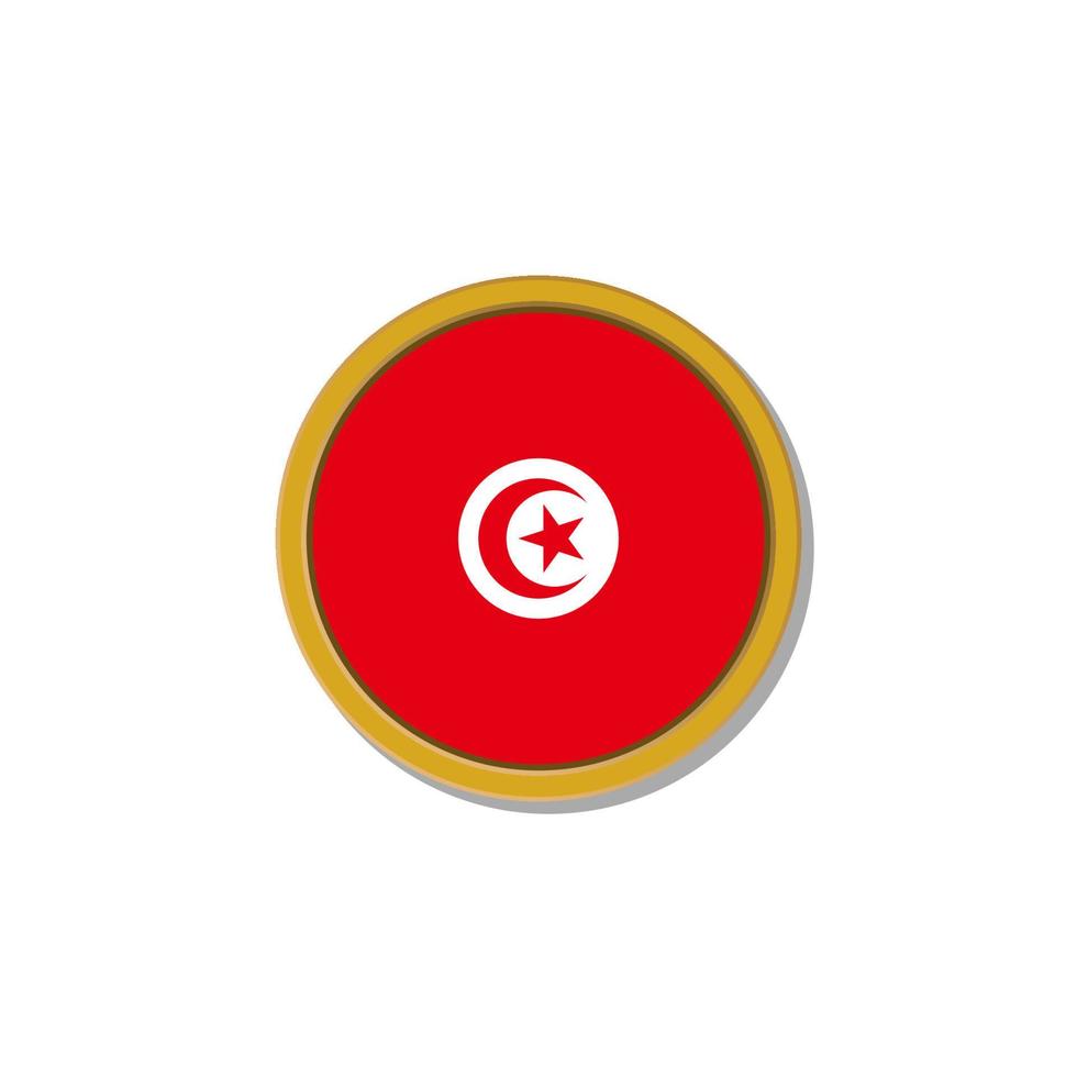 illustration av tunisien flagga mall vektor